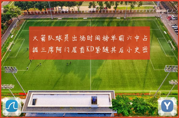 火箭队球员出场时间榜单前六中占据三席阿门居首KD紧随其后小史密斯位列第六