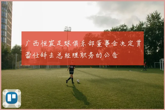 广西恒宸足球俱乐部董事会决定贾蕾仕辞去总经理职务的公告